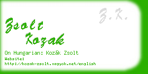zsolt kozak business card